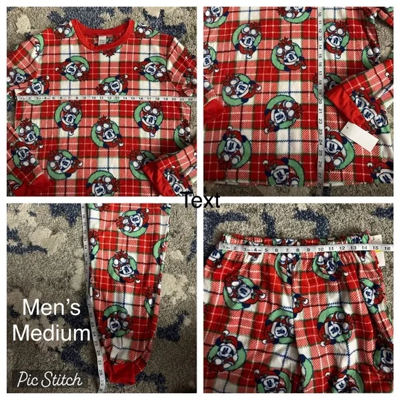 Disney Mickey Mouse Men’s Pajamas PJ Holiday Sleep Set - Picture 6 of 8